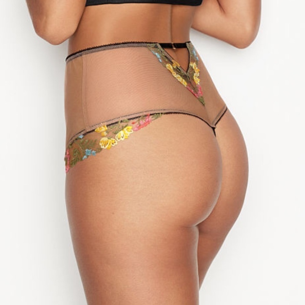 💖 VS Dream Angels High Waist Embroidered Thong